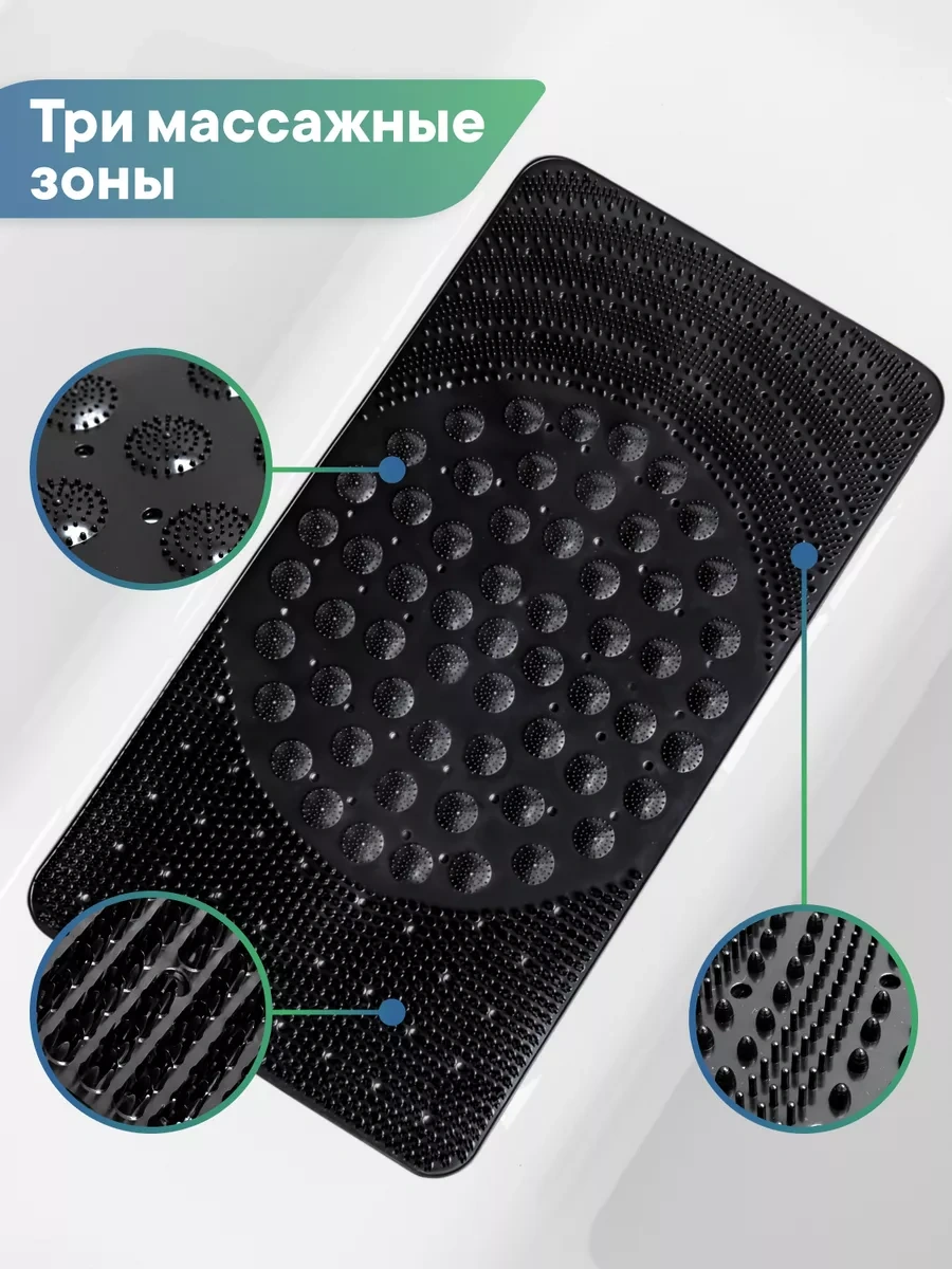 Vılına Vantuzlu Kaymaz Banyo Paspası 222802195 Siyah