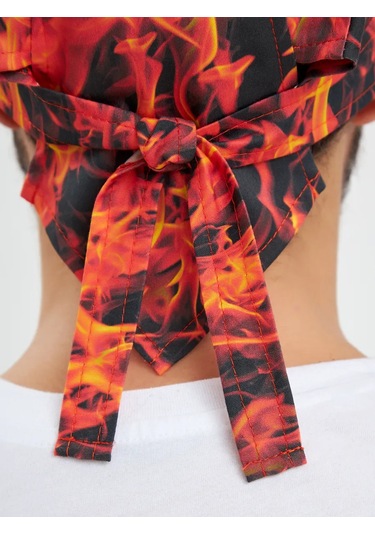 Dr. Lucky Pamuklu Tıbbi Bandana Ateş 383515402
