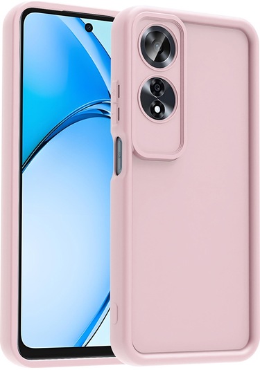 A60 Uyumlu Kılıf Kamera Korumalı Zyl Ananas Kapak - Pembe Pembe