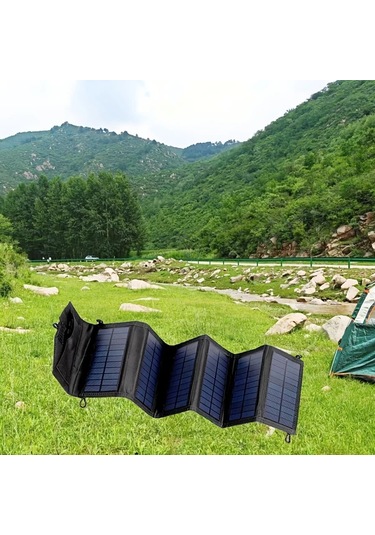 Xuweiwei Monokristal Silikon Katlanabilir 45w 6lı 1 Arada Tasinabilir Solar Panel Kamp Usb Sarj Laptop İphone Telefon Fan El Feneri