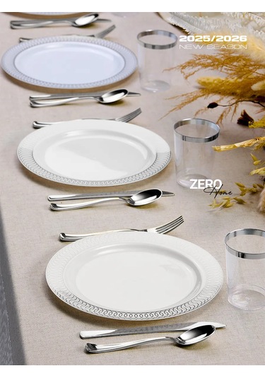 Zero Home Parti İçin Tek Kullanımlık Plastik Sofra Takımı 277592643 Diğer