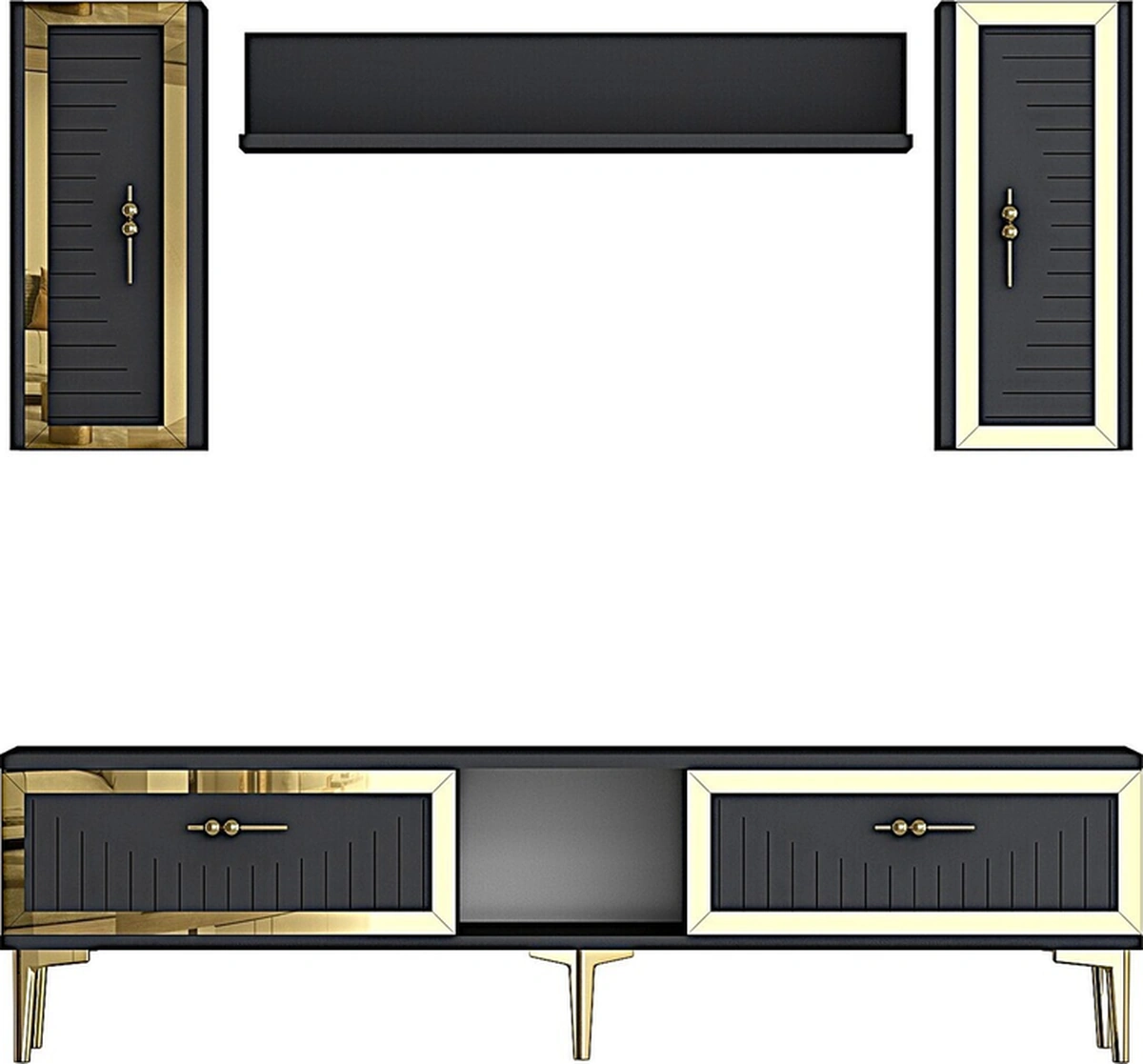 Tvr1501ag - Tuna150 Tv Ünitesi Antrasit Gold 150cm Antrasit Gold