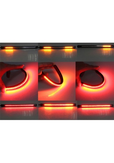 Motosiklet İçin 5w 12v 300lm Kırmızı-sarı Işık 32 Led Fren Lambaları, Kablo Uzunluğu: 50cm