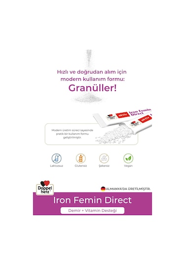 Doppelherz Aktiv Iron Femin Direct 20 Saşe