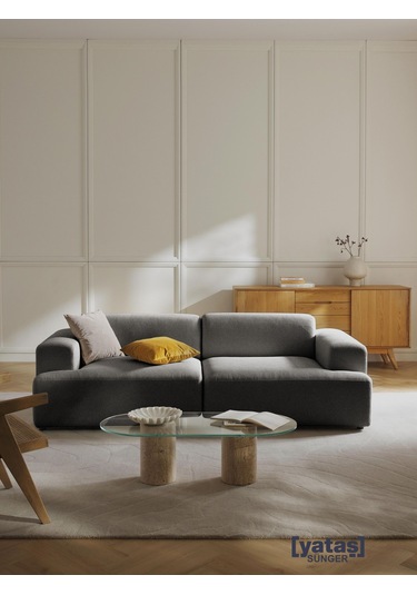 Most Mollista 2 Modül Kanepe Koltuk 41 Koyu Antrasit Keten Kumaş