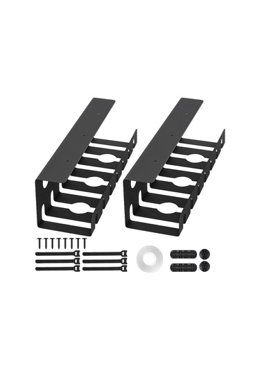 Suntek 2 Parça Tel Düzenleyici Kablo Tepsisi Masa Altı Boş