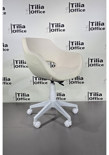 Monaco Çalışma Kesim Çocuk Koltuğu Beyaz Ayak Krem