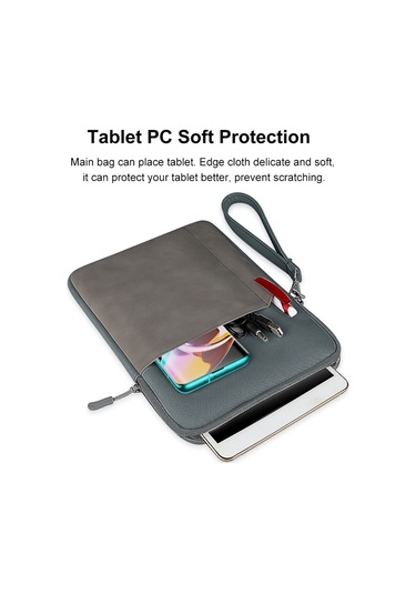 Lemestar Su Geçirmez Şok Emici Tablet Çantası - 7.9-10.8 İnç - Çok Cep Tasarımı