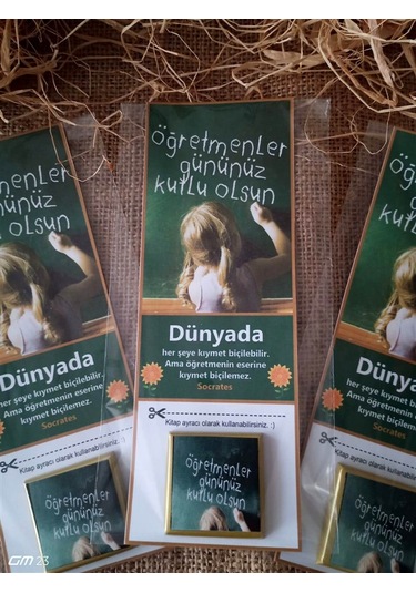 Farklı Market 24 Kasım Öğretmenler Günü Kitap Ayraçlı Çikolata 20 Adet