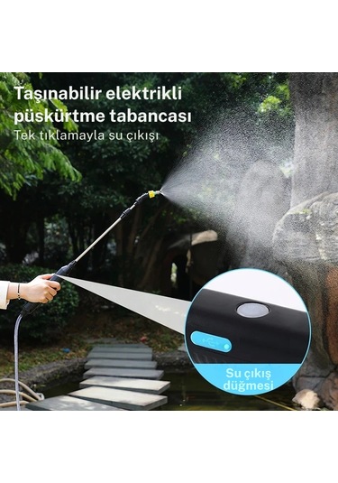 Monozone Basınçlı 7.4v Püskürtücü Lityum Pil Sulama Tabancası
