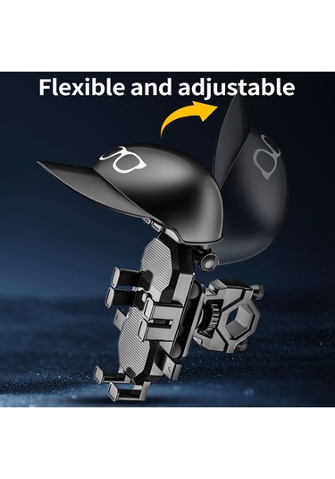 Reedark Bisiklet Ve Motosiklet İçin 7.4''e Kadar Akıllı Telefon Tutucu - Siyah Abs