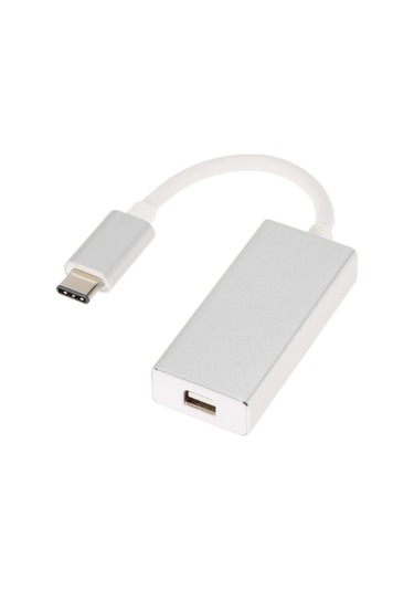 Yaleker Usb-c'den Mini Dp'ye Dönüştürücü - 4k 30hz Video/audio Aktarımı, Alüminyum Kasa, 8cm Uzunluk