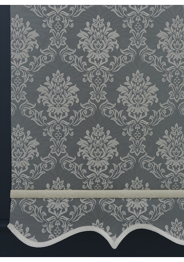 Çift Mekanizmalı Tül+stor Güneşlik Perde Çiftli Sistem - 2 Perde Tek Ürün Ekru1