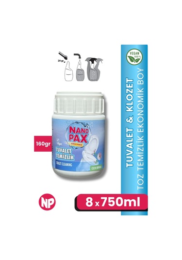 Tuvalet & Klozet Temizlik Tozu Ekonomik Bebek Boy 160gr