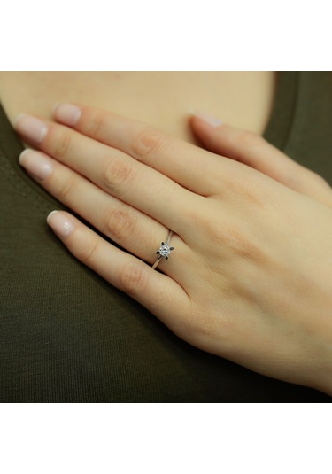 Lova F Renk 0,24 Karat Pırlanta Tektaş Yüzük - 1050042