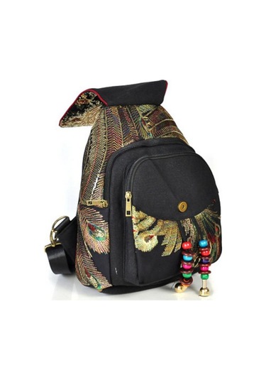 Mavi Yogodlns Moda Payetler Sırt Çantası Kadın Büyük Kapasiteli Sırt Çantası Lüks Tavuskuşu Nakış Sırt Çantası Rahat Kadın Paketleri Seyahat Çantası Mavi