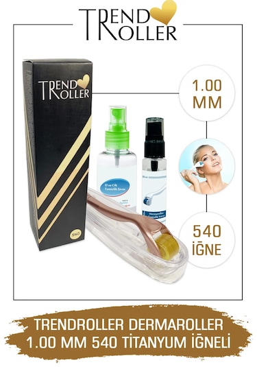 Trendroller Dermaroller 1.00mm Titanyum 540 Iğne Orijinal Derma R