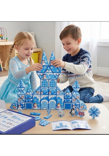Margotoys Manyetik Blok Karlar Ülkesi Özel Konsept 68 Parça
