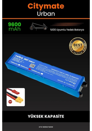 Citymate Urban / 36v 9600mAh Elektrikli Scooter Bataryası