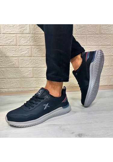 Kinetix Olego Pu Siyah Comfort Atom Taban Rahat Spor Ayakkabı Siyah