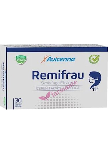 Avicenna Remifrau 30 Kapsül Bitkisel Ekstre Içeren Gıda Takviyesi