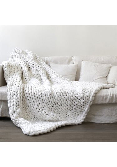 Springsun "kalın Örgü Yün Battaniye - Koltuk, Yatak Ve Klimalı Ortamlar İçin Şık Ve Sıcak Tutan" Diğer