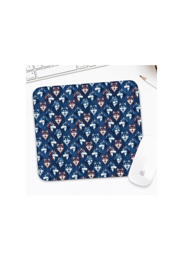 Wolf Desenli Mouse Pad, Kaymaz Kauçuk Taban, Su Geçirmez, Pürüzsüz Dokulu, 27x32cm-a11