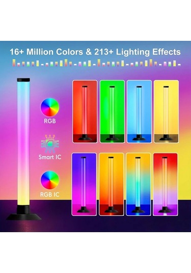 Xuweiwei Rgbıc Işık Barı 2 Adet 1 Takım Akıllı Led Işık Barı 8 Sahne Modu 16 Milyon Renk Usb Tv Arka Aydınlatma