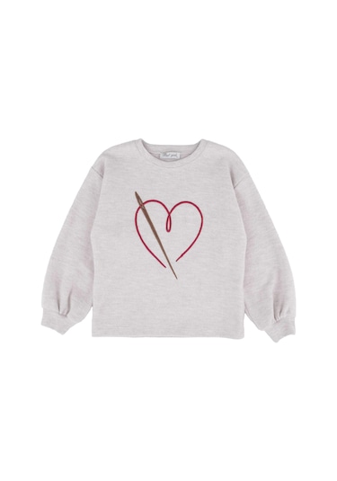 Bestkids Kız Çocuk İşlemeli Sweatshirt 2-6 Yaş 12212 001