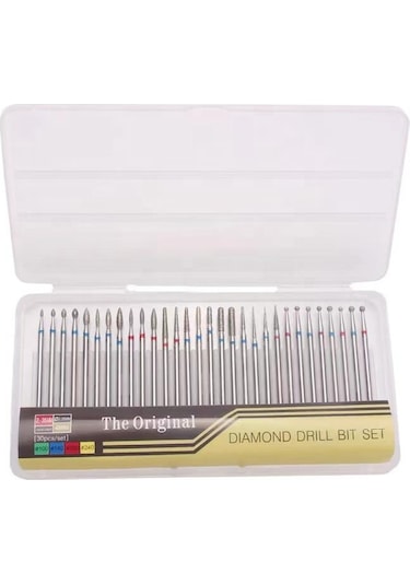 Elmas Kuru Manikür Freze Uç Seti 30'lu Elektrikli Törpü Makinası Ucu