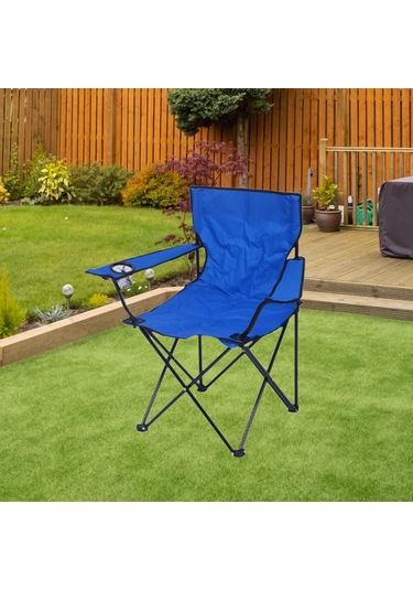 Suntek Katlanmış Kamp Sandalyesi Bahçe Piknikleri Mavi