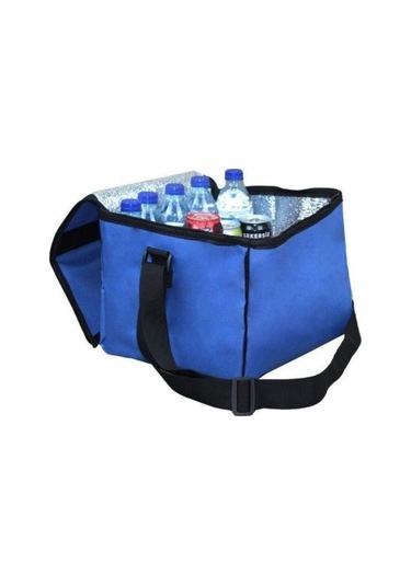 Soğutucu Çanta Buzluk Termos Oto Termos Soğuk Tutucu Çanta Araç Buzluğu Soğuk Taşıma Çantası Termosu Mavi