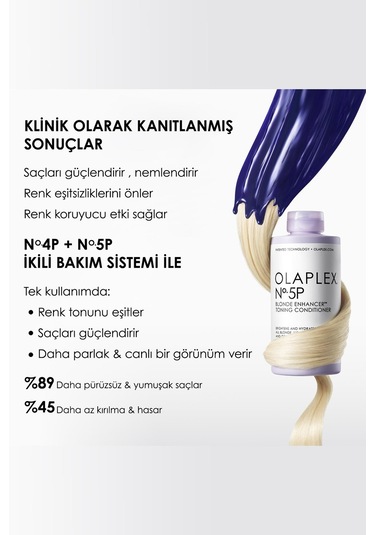 Olaplex No:4p Blonde Enhancer Şampuan 250 ML + No:5p Saç Kremi 250 ML + No:3 Hair Perfector 100 ML
