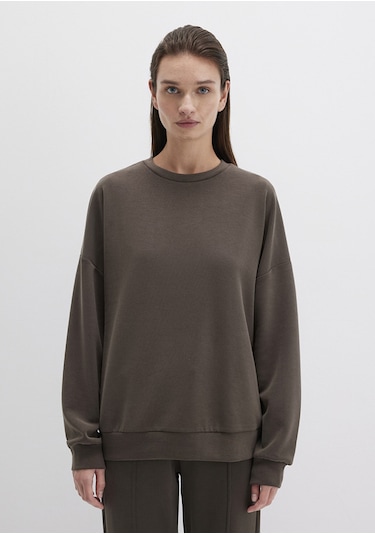 Mavi - Lux Touch Tencel Tm Modal Kahverengi Sweatshirt 168837-90707 Kahverengi