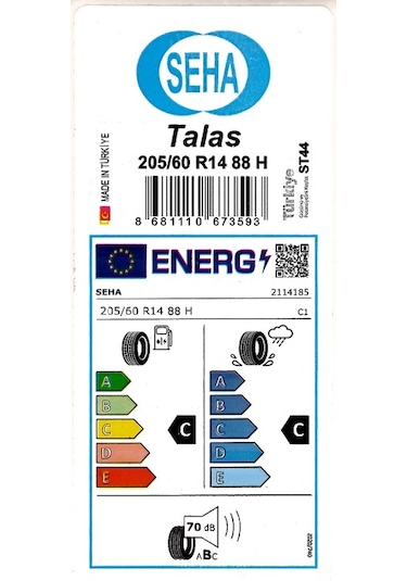 Seha 205/60 R14 88H Talas ST44 Yaz Lastiği 2024
