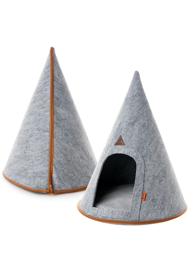 Beylini Kedi Evi Taşınabilir Dekoratif Çantalı Pet Evi 45x50