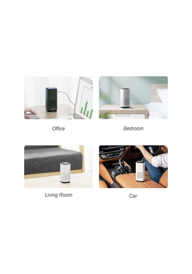 Novahub Taşınabilir Usb Şarjlı Hava Temizleyici - Karbon Filtreli, Siyah, Beyaz, Yeşil, 10m² Alan İçin Sessiz, Yatak Odası Ve Ofis