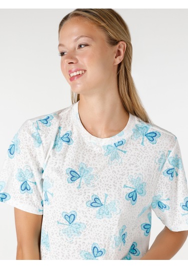 Colin's Colins Cl1063996 Q1.v2 Wht Kadın Tshirt Beyaz