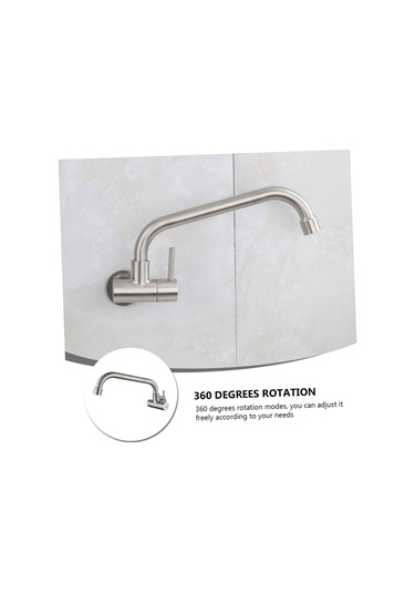 304 Paslanmaz Lavabo Su Dönen Musluk Ev Mutfak Sıcak Soğuk Çamaşır Musluğu Kolay Kurulum Çok Renkli