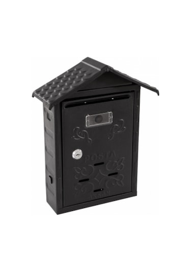 Akşan Çatılı Posta Kutusu Siyah Enka21