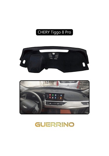 Chery Tiggo 8 Pro Torpido Koruma Halısı Siyah Kenar Uyumlu