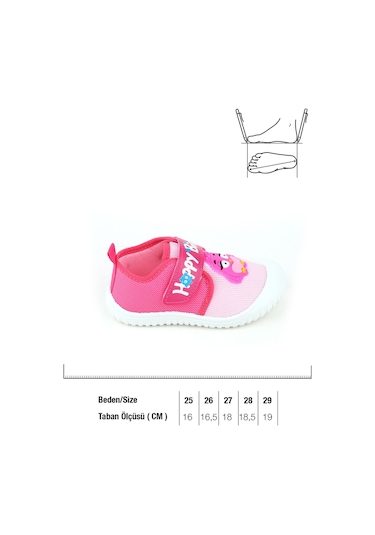 Gezer Yazlık Kız Çocuk Keten Happy Bird Cırt Cırtlı Ayarlanabilir Ayakkabı Ga2ypm.03343.00.r66.0a Fuşya