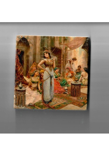 Şeker Portakalım Dekoratif Figürlü Doğal Taş Banyo Gider Kapağ26 Çok Renkli