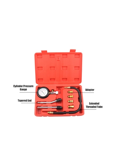 Yaleker Araç Motoru Kompresyon Test Cihazı - 300 Psı Basınç Ölçer İle Tamir Kiti