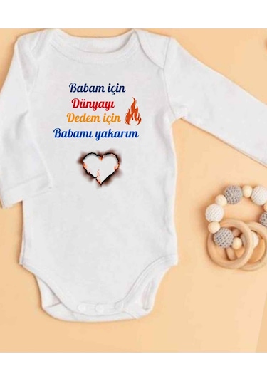 Lupi İsimli Zıbın Yazılı Bebek Zıbın Fil Dişi-mürdüm Beyaz