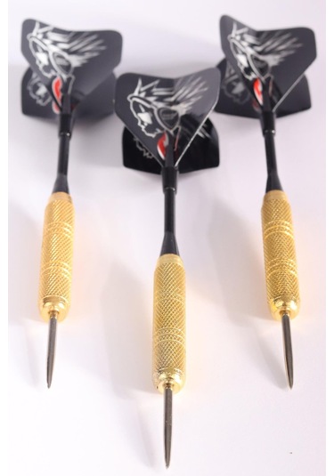 Delta Dart Oku 3'lü Set Çelik Uç + Pirinç Gövde + Renkli Kanat 18 G