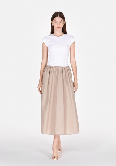 Colins Regular Fit Düz Kadın Beyaz Kısa Kol Elbise Cl1073569 Q1.v1 Ofw Beyaz