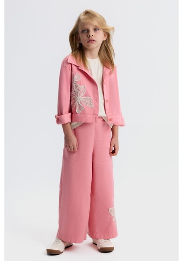 Xo Kids Kız Çocuk 3lü Alt Üst Kombin Takmı 4-8 Yaş Set0514 Pembe