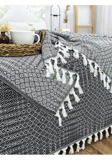 Battaniye Pamuk Riona 180x200 Cm Siyah