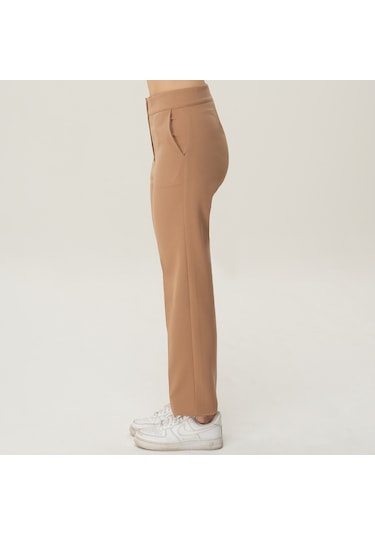 Deryam Tekstil Boru Paça Pantolon Bej